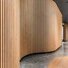 WOODFLEX Flexible Acoustic Battened Wood Slat Panel - 3 Sided Full Wrap Oak Veneer - 2700mm x 600mm