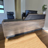 CONROY 2.4M Reception Desk Left Panel - Warm Oak & Black