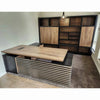 PHOENIX Sit & Stand Electric Lift Executive Desk with Right Return 2.2M - Warm Oak & Black