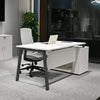 ASPEN Executive Desk 220cm - White & Black