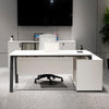 ASPEN Executive Desk 220cm - White & Black