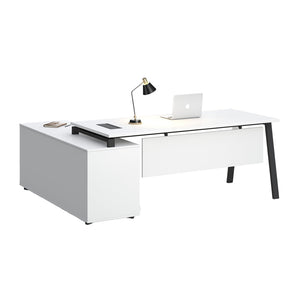 ASPEN Executive Desk 220cm - White & Black
