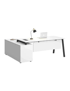 ASPEN Executive Desk Reversible 220-240cm - White & Black