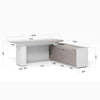 LUSH Executive Desk Right Return 240cm - Grey