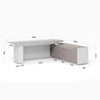 LUSH Executive Desk Right Return 240cm - Grey