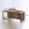 ANDERSON Executive Desk 2.0M Reversible - Hazelnut & Beige