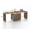 ANDERSON 2 People Workstation 2.4M - Hazelnut & Beige