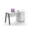 ASPEN Single Workstation 140cm - Reversible - White & Black