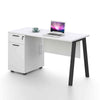 ASPEN Single Workstation 140cm - Reversible - White & Black