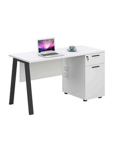 ASPEN Single Workstation 140cm - Reversible - White & Black