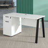 ASPEN Single Workstation 140cm - Reversible - White & Black
