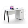 ASPEN Single Workstation 160cm - White & Black