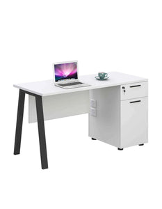 ASPEN Single Workstation 160cm - Reversible - White & Black