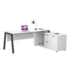 ASPEN Executive Desk 220cm - White & Black