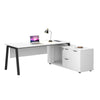 ASPEN Executive Desk Reversible 220-240cm - White & Black