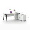 ASPEN Executive Desk 220cm - White & Black