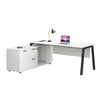 ASPEN Executive Desk 220cm - White & Black