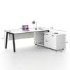 ASPEN Executive Desk 220cm - White & Black