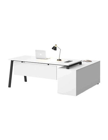 ASPEN Executive Desk Reversible 220-240cm - White & Black