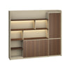ANDERS Display Unit 240cm - Hazelnut & Beige