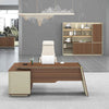 ANDERS Display Wall Unit 240cm - Hazelnut & Beige
