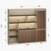 ANDERS Display Unit 240cm - Hazelnut & Beige