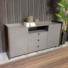 RADDIX Credenza Cabinet 160cm - Iron Grey & Brown