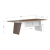 ANDERS Boardroom Table 240cm - Hazelnut & Beige