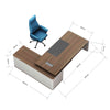 ANDERS Executive Desk Reversible Return 2.0M - Hazelnut & Beige