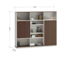 ANDERS Display Unit 240cm - Hazelnut Gold & Beige