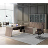 ANDERS Executive Desk Reversible Return 2.4M - Hazelnut & Beige