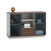 ANDERS Credenza Cabinet 120cm - Australian Gold Oak & Beige