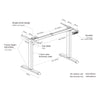 MARLO Single Workstation with Lift 1.4M - Oak & Black
