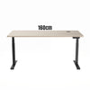 MARLO Single Workstation with Lift 1.6M - Oak & Black
