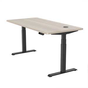 MARLO Single Workstation with Lift 1.6M - Oak & Black
