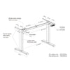 MARLO Single Workstation with Lift 1.6M - Oak & Black