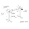 MARLO Single Workstation with Lift 1.4M - Oak & White