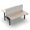 MARLO 2 People Workstation Dual Lift 1.4M - Oak & Black