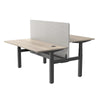 MARLO 2 People Workstation Dual Lift 1.4M - Oak & Black