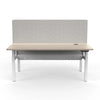 MARLO 2 People Workstation Dual Lift 1.4M  - Oak & White