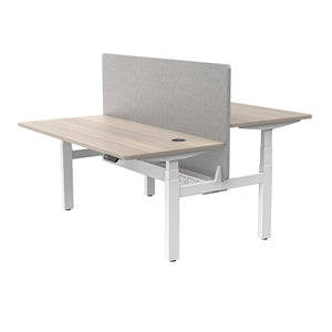MARLO Workstation Dual Lift - 1.4m - White & Oak