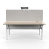 MARLO 2 People Workstation Dual Lift 1.6M - Oak & White