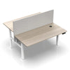 MARLO 2 People Workstation Dual Lift 1.6M - Oak & White
