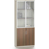 ANDERSON 2 Door Display Unit 80cm - Hazelnut & Beige