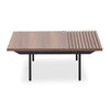 TOZZI Square Coffee Tables 85cm - Walnut & Black