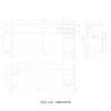 KENTO Reception Desk 240cm - Timber Slat Acoustic Black & Oak
