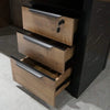 LOGAN Executive Desk Reversible 180cm - Warm Oak & Black