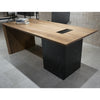 LOGAN Executive Desk Reversible 150cm - Warm Oak & Black