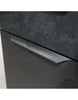 AFTAN Black Executive Desk with Pedestal & Right Mobile Return 180cm - Black Concrete