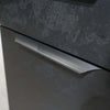 AFTAN Black Executive Desk with Pedestal & Right Mobile Return 180cm - Black Concrete